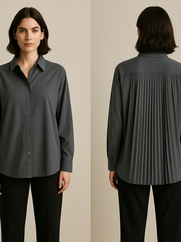 Πουκάμισο με πλισέ πλάτη