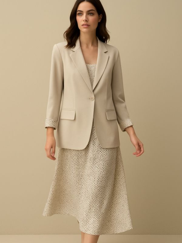 Σετ σακάκι με σατέν φούστα