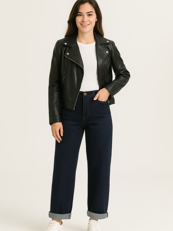 Τζιν Ψηλόμεσο Ελαστικό Straight Leg