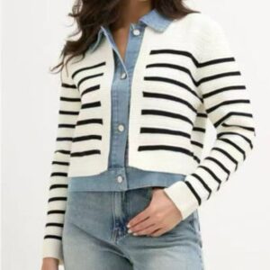 πλεκτό cardigan ριγέ