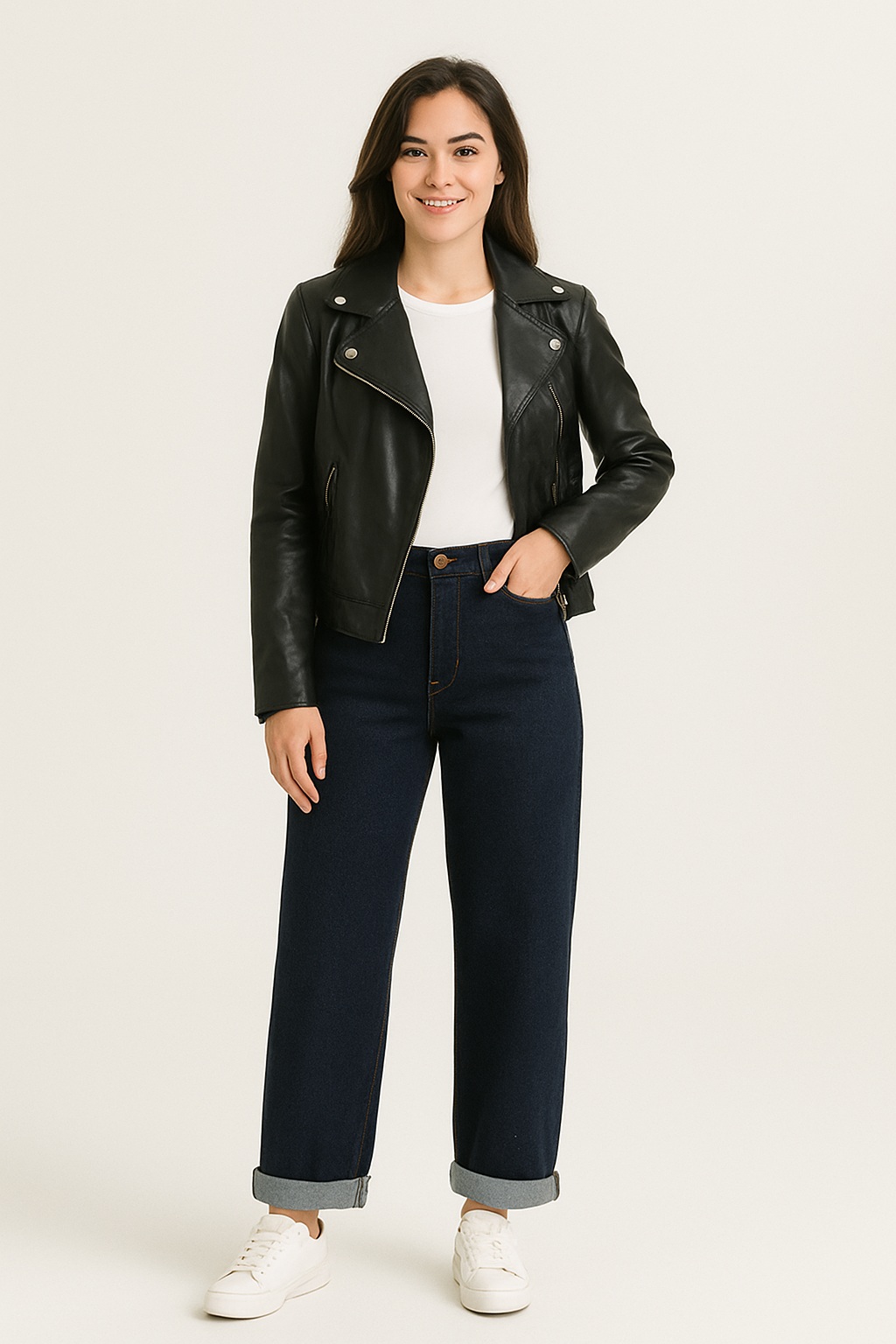 γυναικείο τζιν straight leg τζιν ψηλόμεσο τζιν