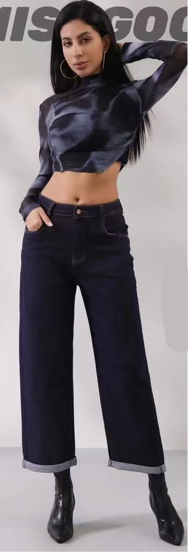 Τζιν Ψηλόμεσο Ελαστικό Straight Leg - Image 6