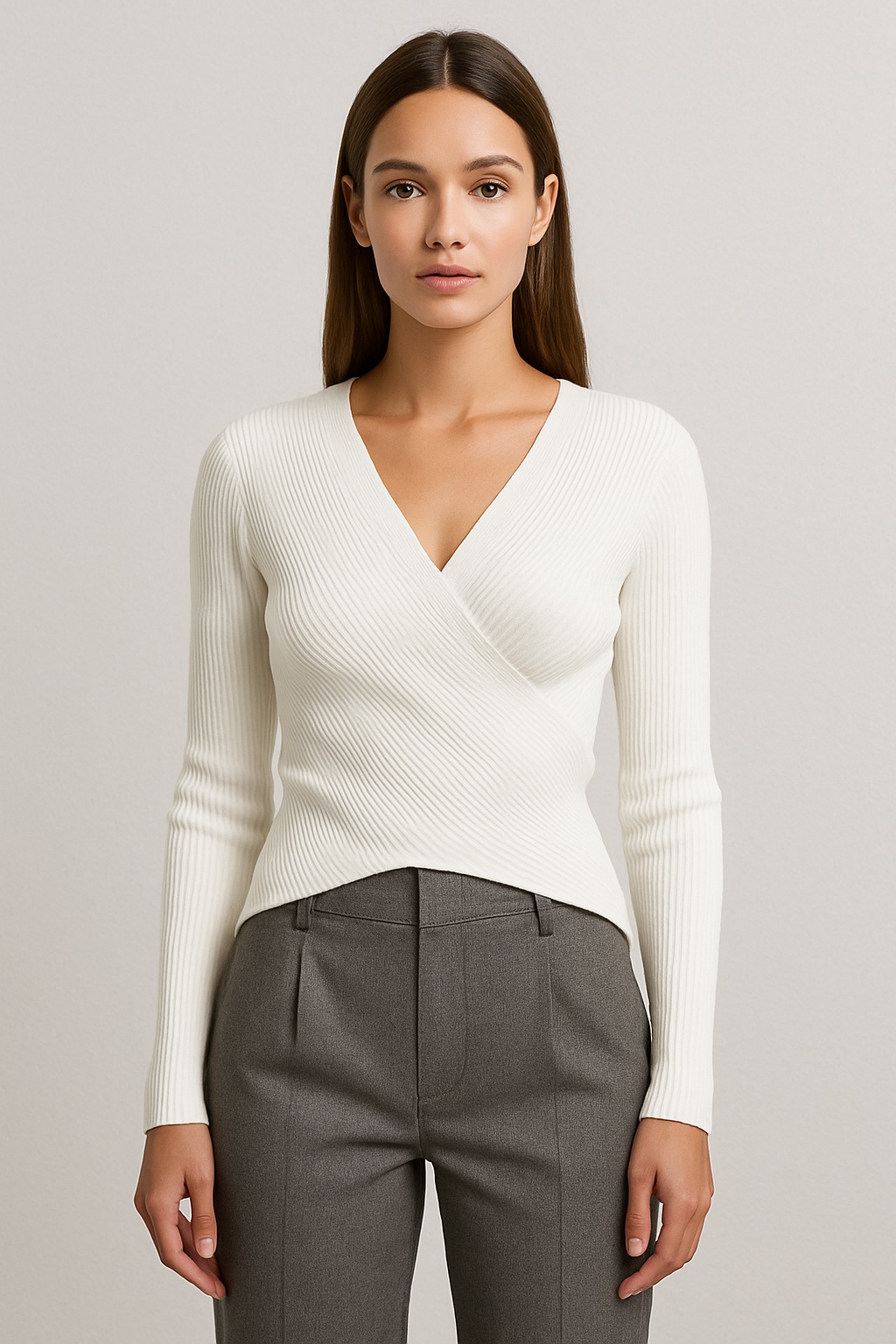 Πλεκτό Κρουαζέ Ριμπ Τοπ - Image 2