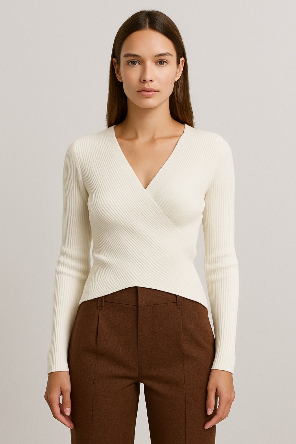 Πλεκτό Κρουαζέ Ριμπ Τοπ - Image 4