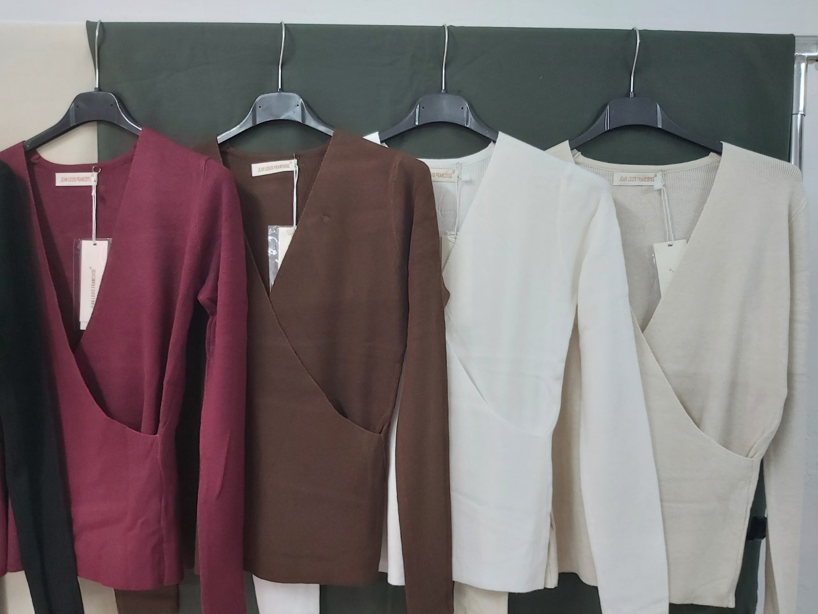 πλεκτό ριμπ τοπ κρουαζέ τοπ γυναικείο πλεκτό τοπ