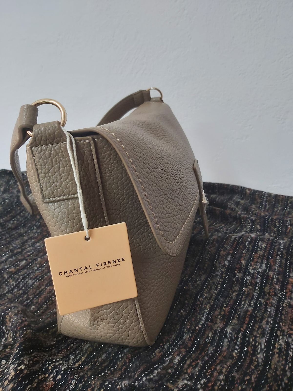 Τσάντα χειρός δερματίνη με διπλό λουράκι - Image 2