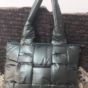 Καπιτονέ backpack κυπαρισσί μεταλλιζέ