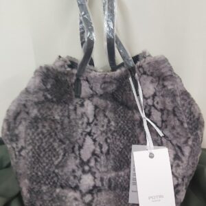 Animal print τσάντα καφέ και γκρι