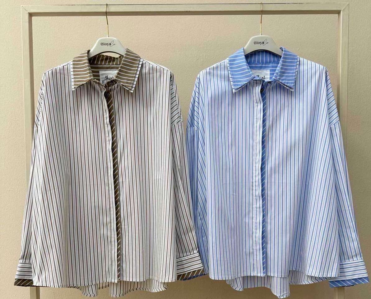 Ριγέ πουκάμισο με διπλό γιακά - Image 3