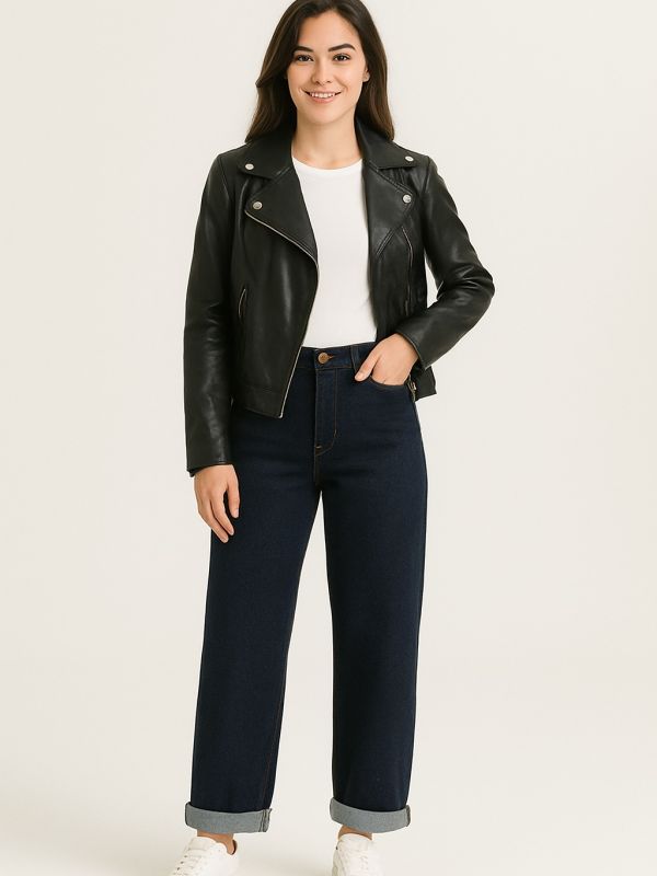 Τζιν Ψηλόμεσο Ελαστικό Straight Leg